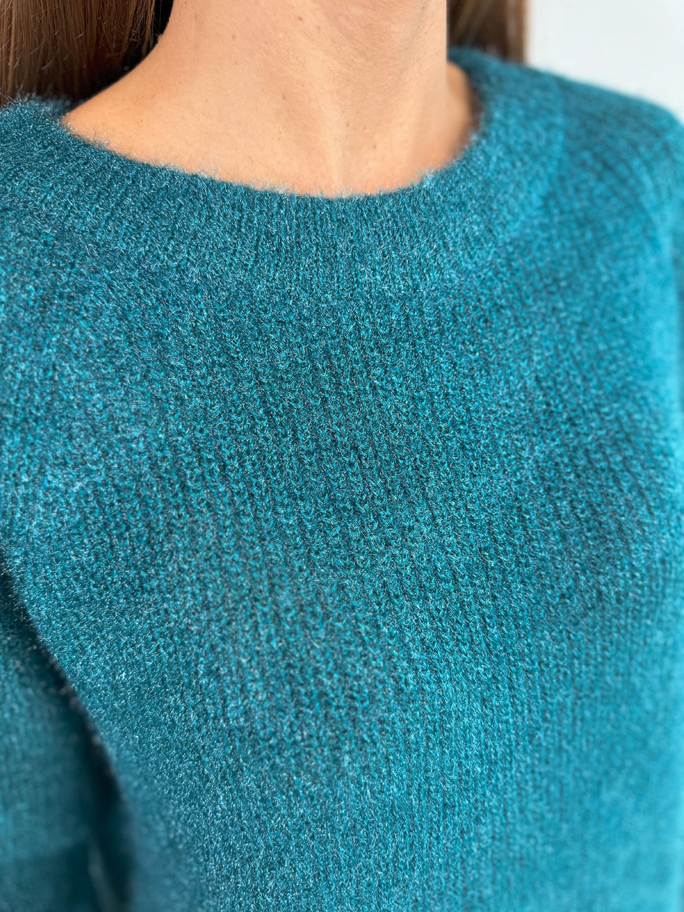 Джемпер ISSA Plus модель WN20-677_бирюзовый Фото