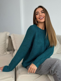 Джемпер ISSA Plus модель WN20-677_бирюзовый Джемпер ISSA Plus модель WN20-677_бирюзовый Фото