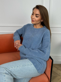 Джемпер ISSA Plus модель WN20-678_голубой Фото