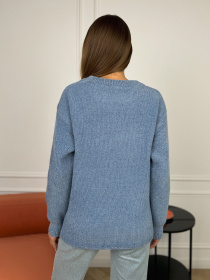 Джемпер ISSA Plus модель WN20-678_голубой Фото