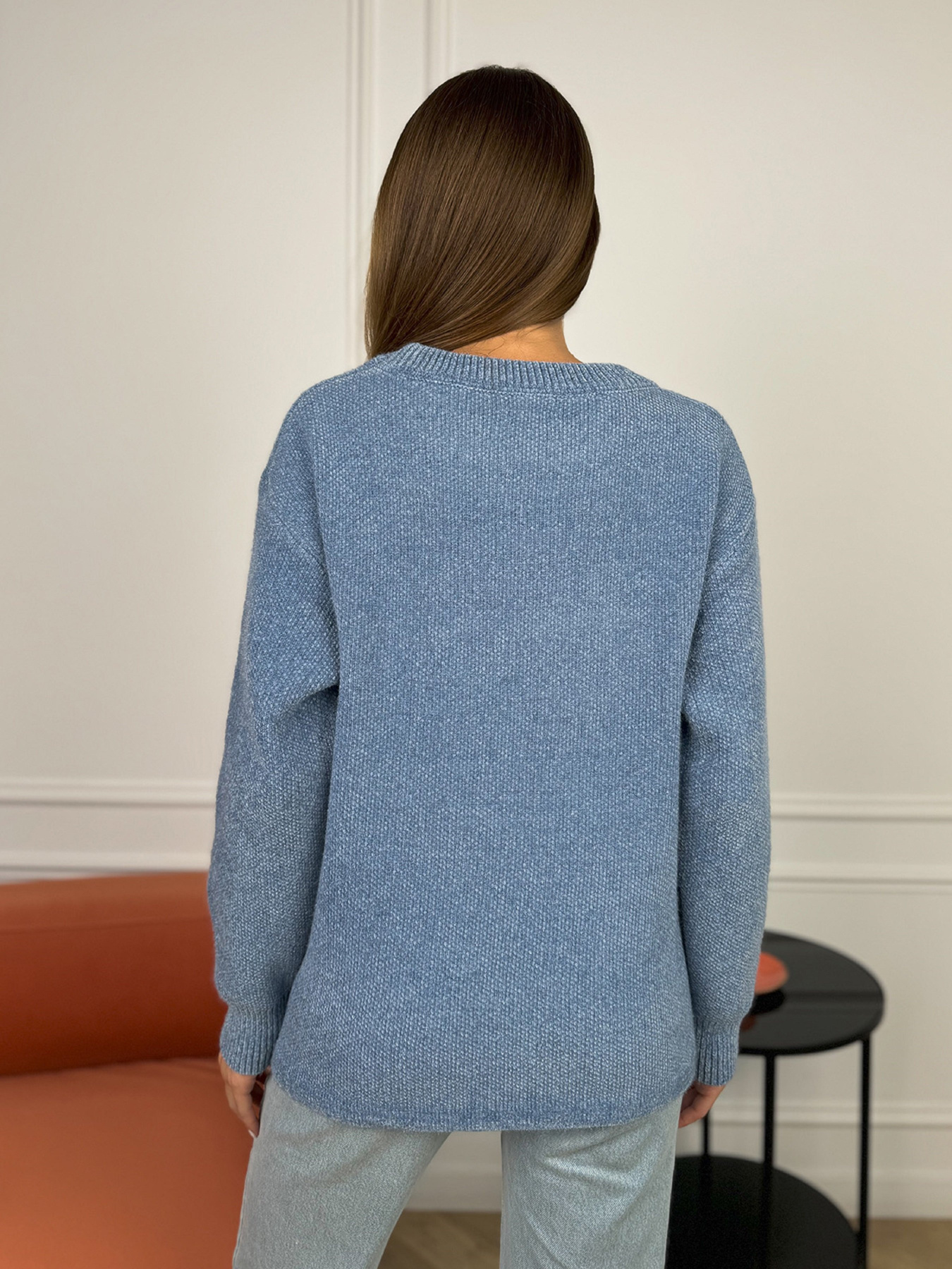 Джемпер ISSA Plus модель WN20-678_голубой Фото