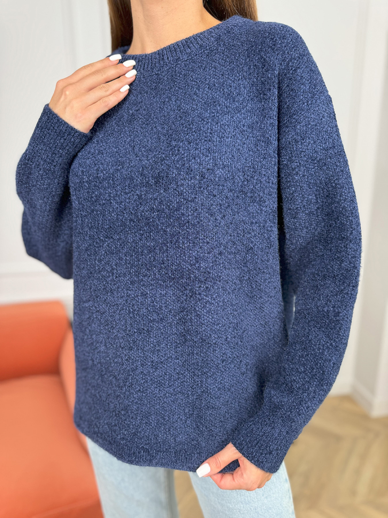 Джемпер ISSA Plus модель WN20-678_темно_синий Фото