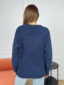 Джемпер ISSA Plus модель WN20-678_темно_синий Фото