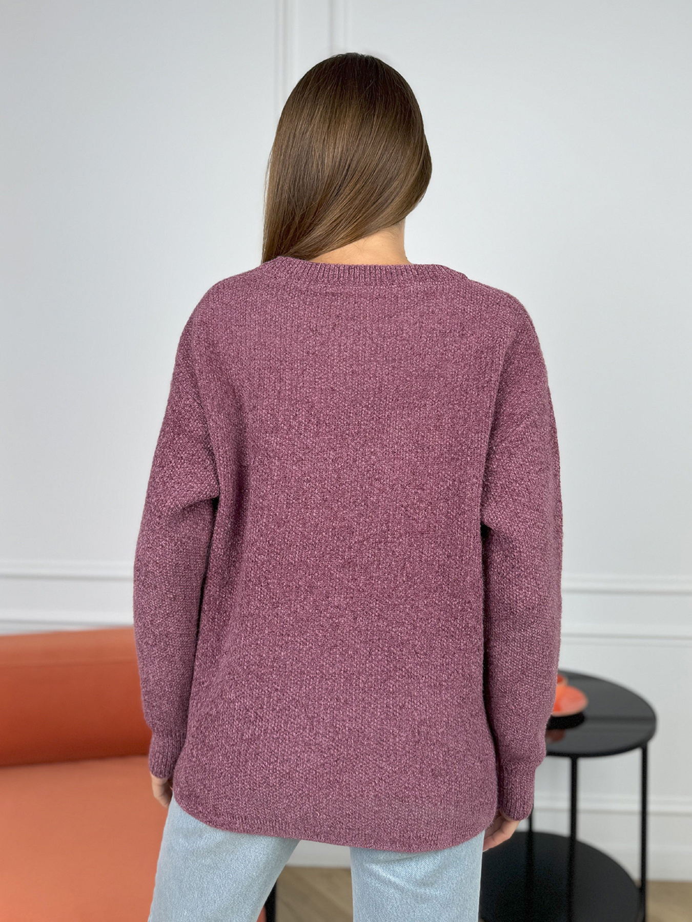 Джемпер ISSA Plus модель WN20-678_сиреневый Фото