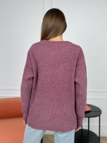 Джемпер ISSA Plus модель WN20-678_сиреневый Фото