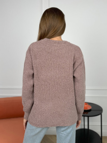 Джемпер ISSA Plus модель WN20-678_коричневый Фото