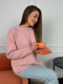 Джемпер ISSA Plus модель WN20-678_розовый Фото