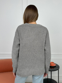 Джемпер ISSA Plus модель WN20-678_серый Фото