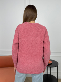 Джемпер ISSA Plus модель WN20-678_темно_розовый Фото