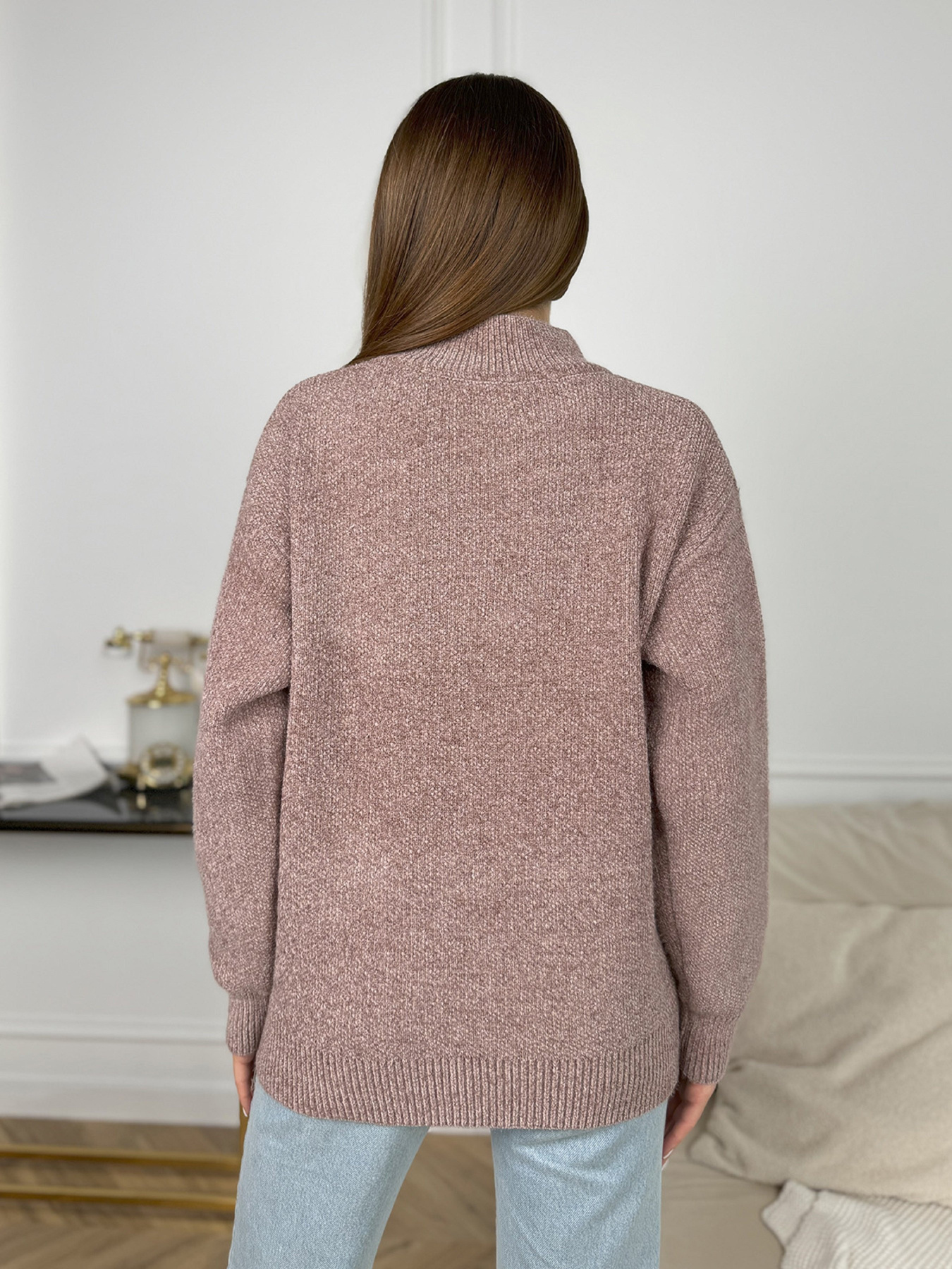 Свитер ISSA Plus модель WN20-679_коричневый Фото