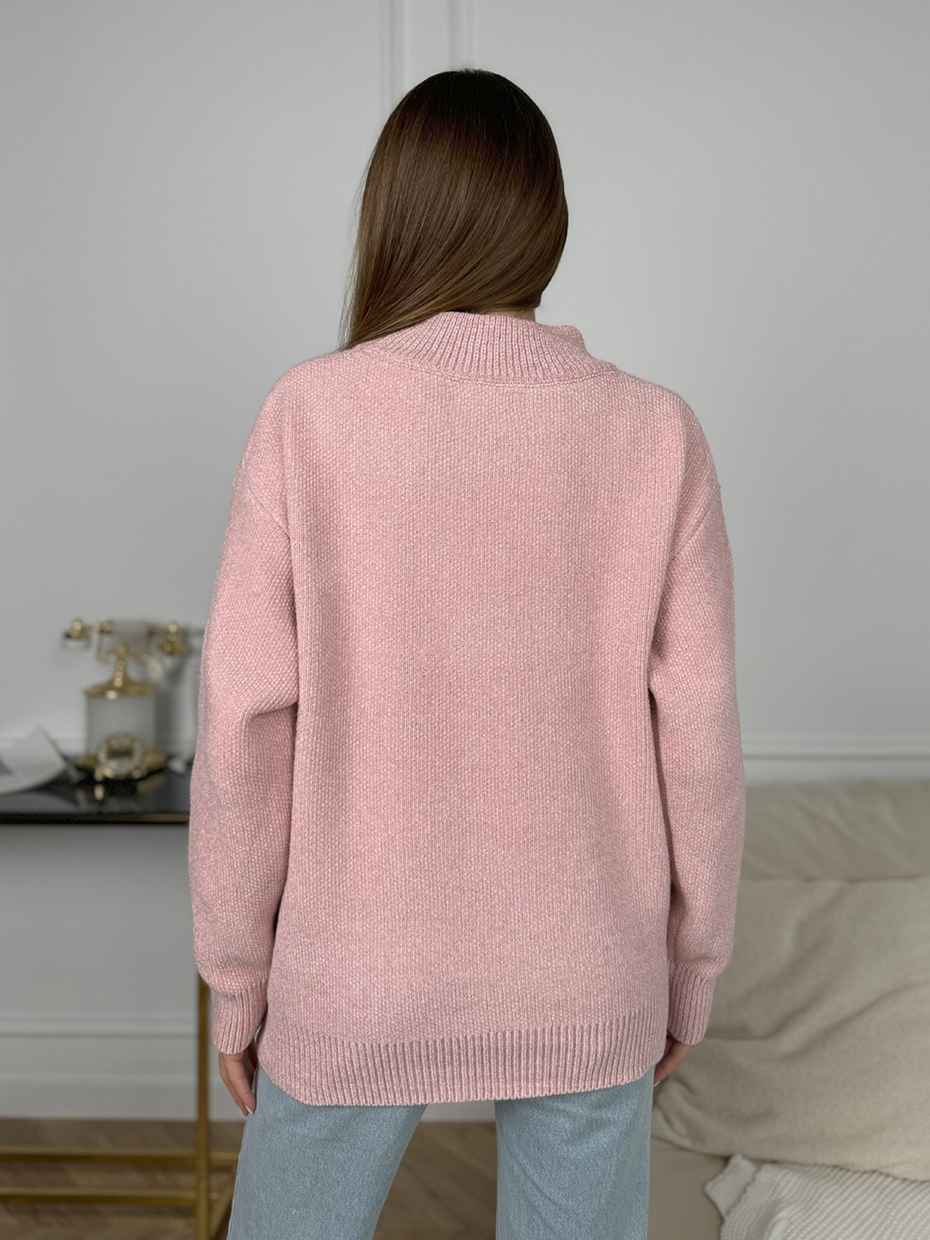 Светр ISSA Plus модель WN20-679_розовый Фото