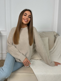 Светр ISSA Plus модель WN20-679_бежевый Фото