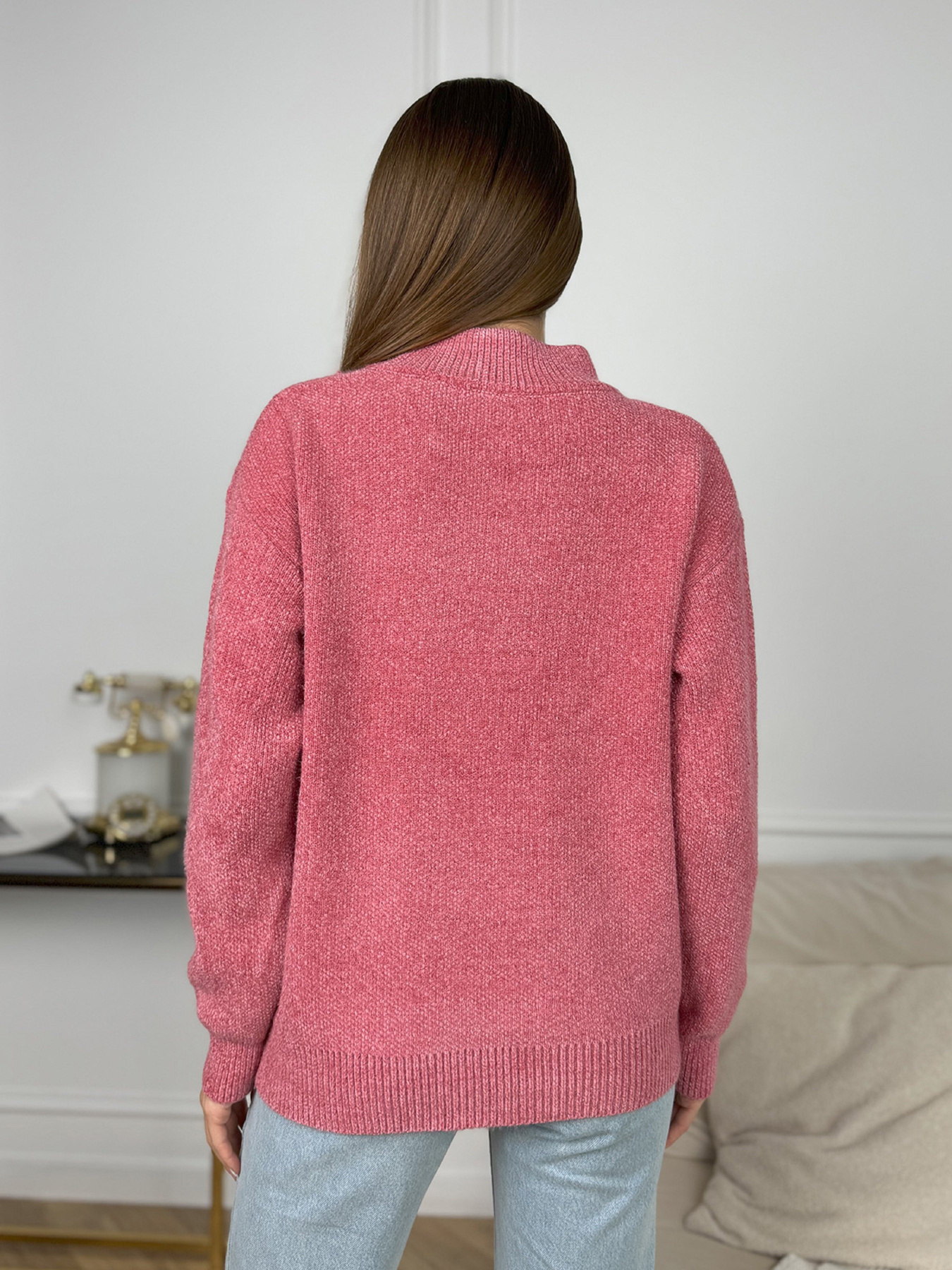 Свитер ISSA Plus модель WN20-679_темно_розовый Фото