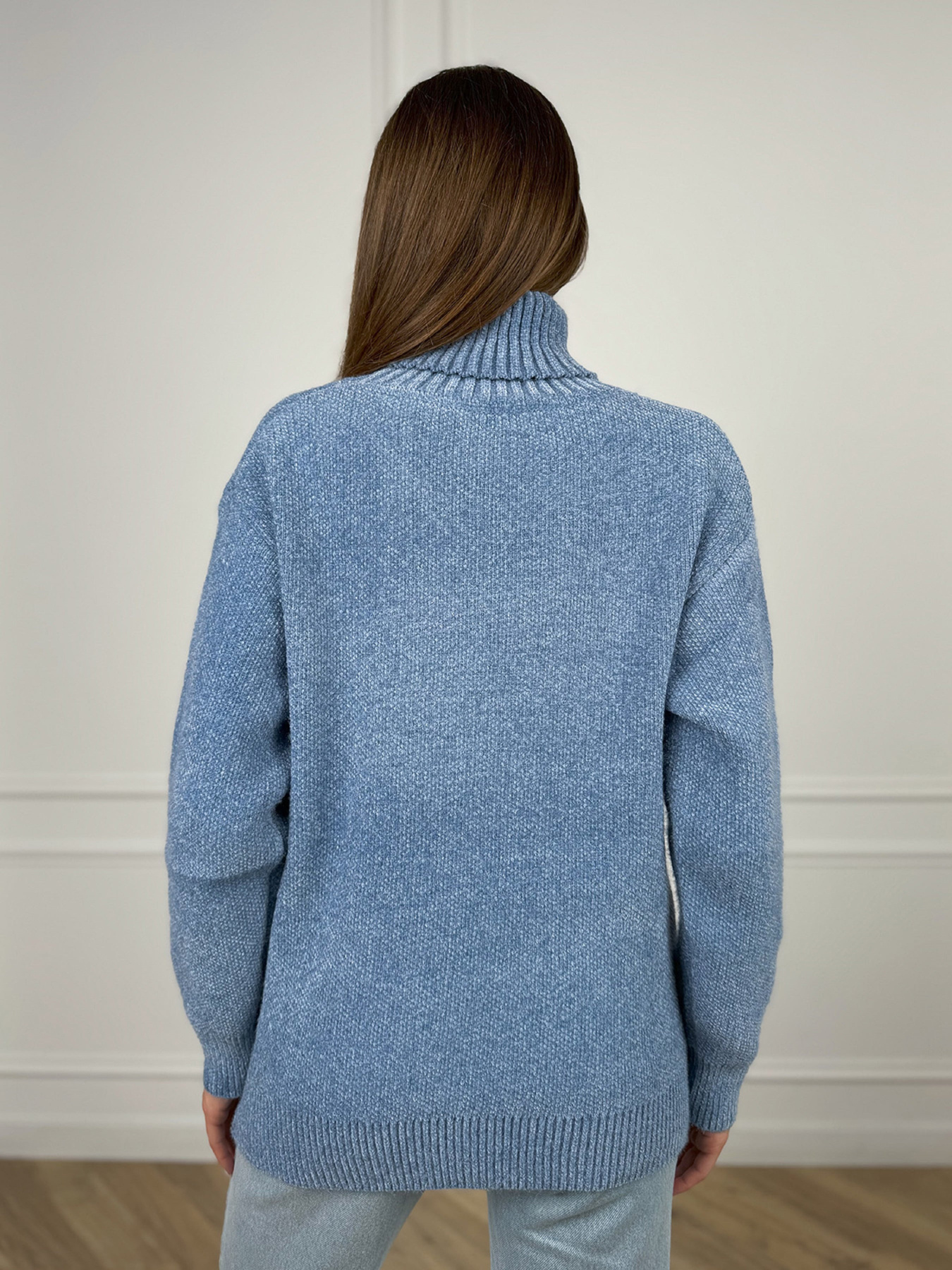 Свитер ISSA Plus модель WN20-680_голубой Фото