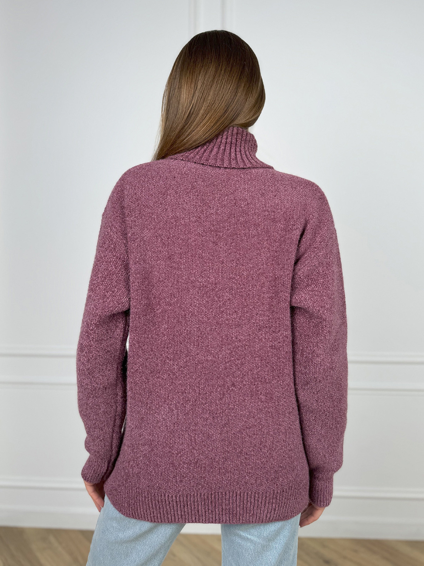 Свитер ISSA Plus модель WN20-680_сиреневый Фото