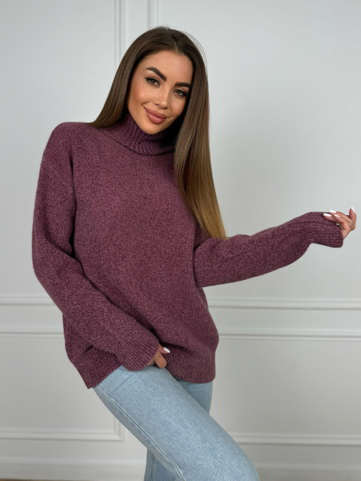 Свитер ISSA Plus модель WN20-680_сиреневый Фото