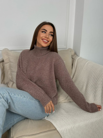 Свитер ISSA Plus модель WN20-680_коричневый Фото