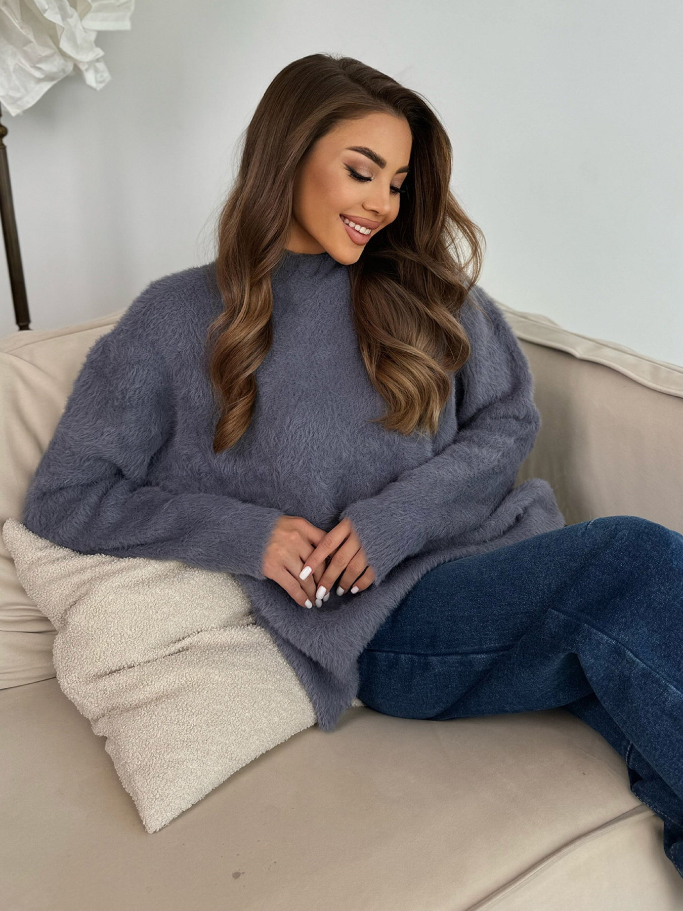 Светр ISSA Plus модель WN20-681_серый Светр ISSA Plus модель WN20-681_серый Фото