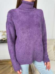 Свитер ISSA Plus модель WN20-682_сиреневый Фото