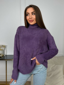 Светр ISSA Plus модель WN20-682_сиреневый Фото