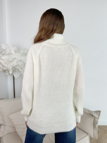 Светр ISSA Plus модель WN19-101_молочный Фото