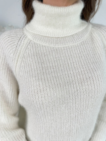 Свитер ISSA Plus модель WN19-101_молочный Фото