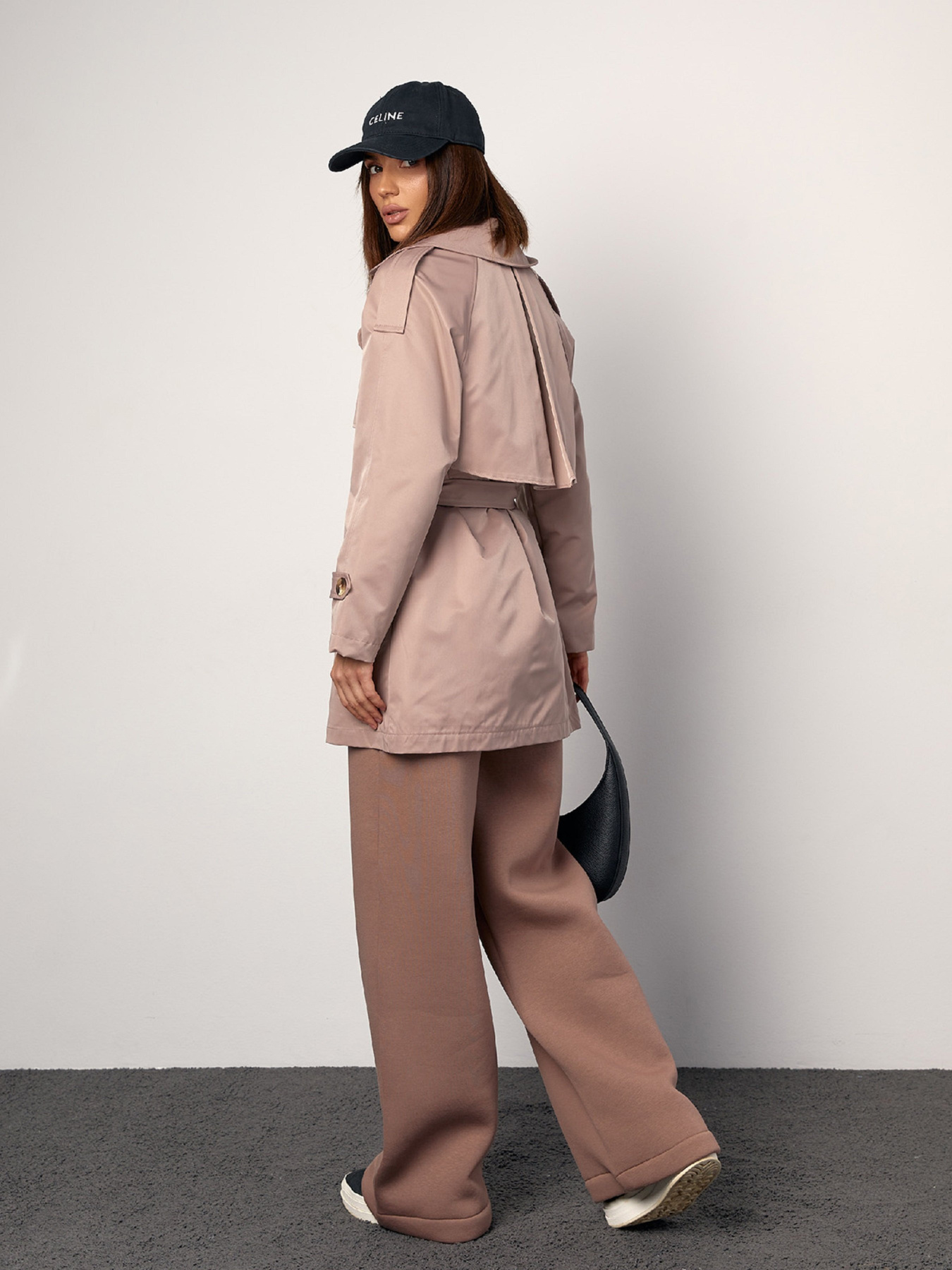 Тренч ISSA Plus модель 14869_коричневый Фото