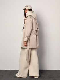 Тренч ISSA Plus модель 14869_светло_бежевый Фото