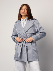 Тренч ISSA Plus модель 14869_серый Фото