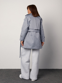 Тренч ISSA Plus модель 14869_серый Фото
