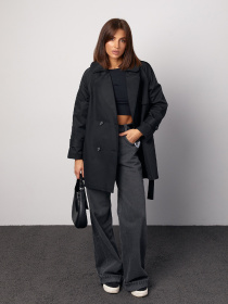 Тренч ISSA Plus модель 14869_черный Фото