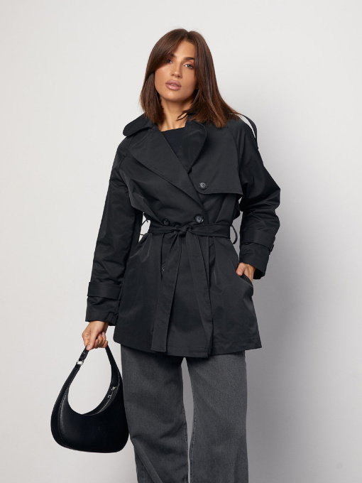 Тренч ISSA Plus модель 14869_черный Фото