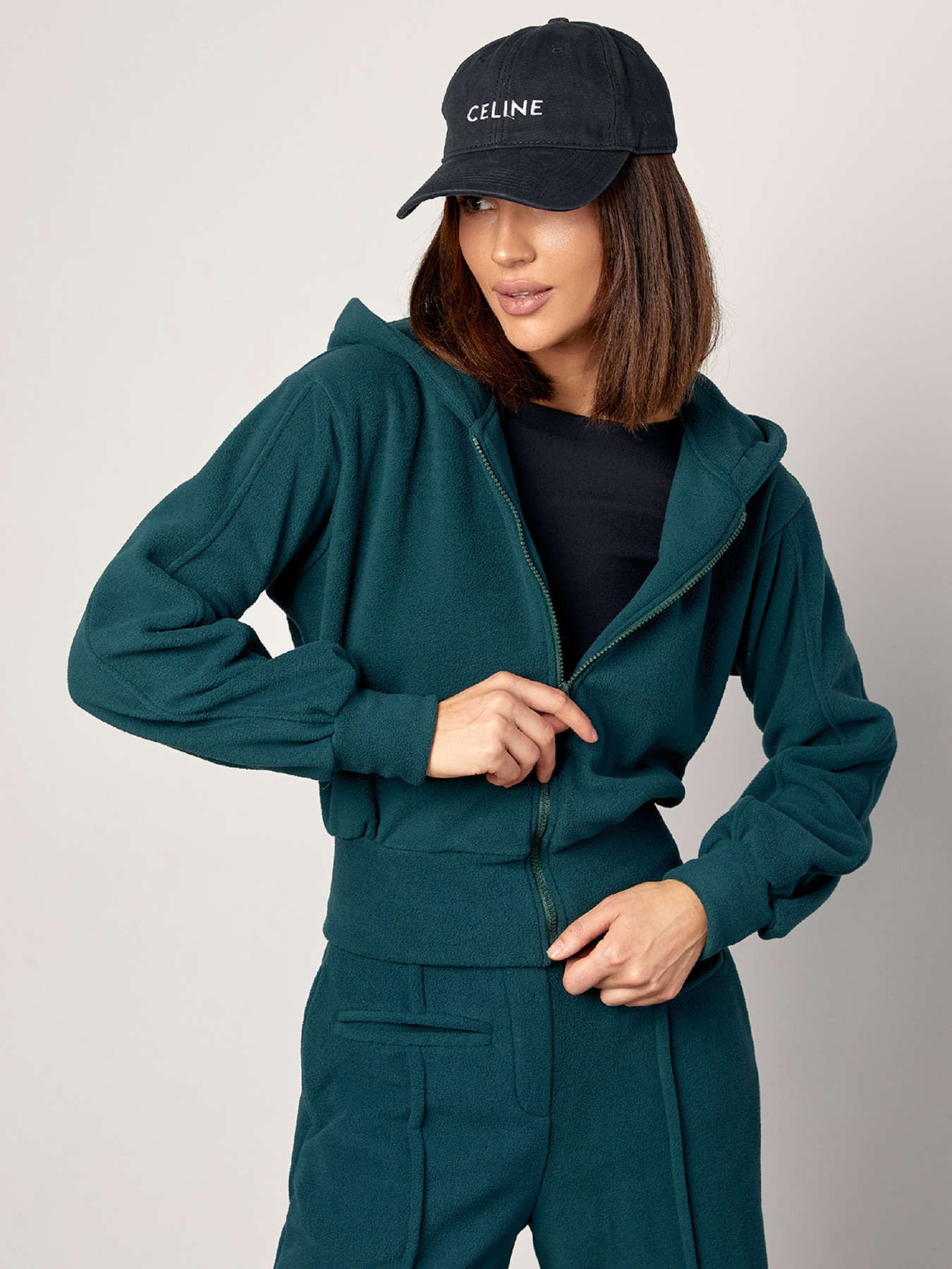 Костюм ISSA Plus модель 14871_темно_зеленый Фото