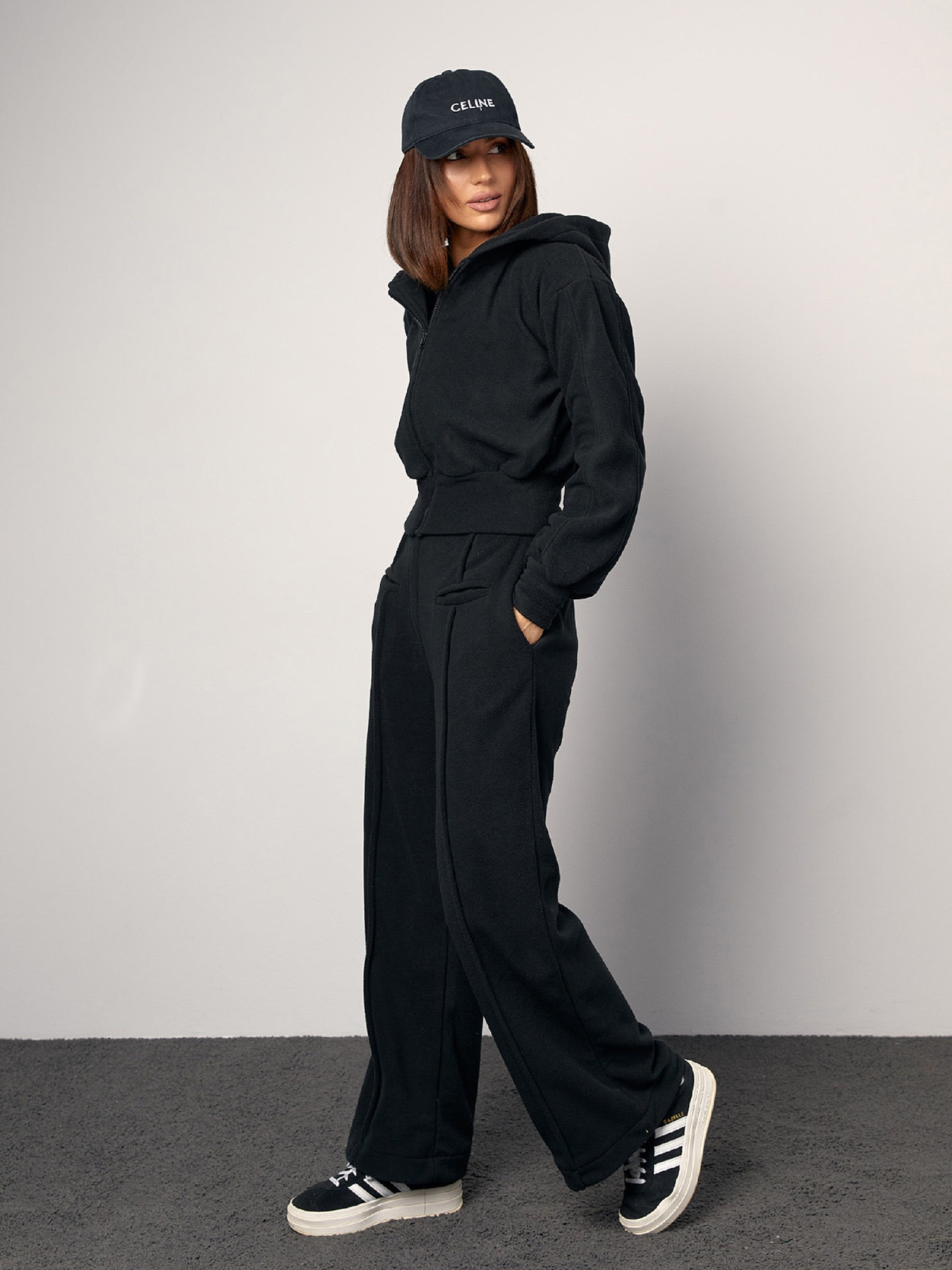 Повседневный костюм ISSA Plus модель 14871_черный Фото