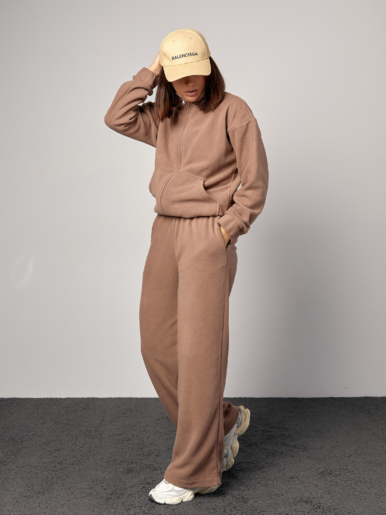 Спортивный костюм ISSA Plus модель 14873_коричневый Фото