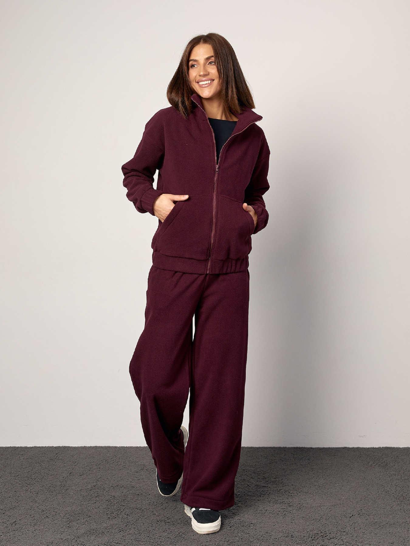 Спортивный костюм ISSA Plus модель 14873_темно_бордовый Фото