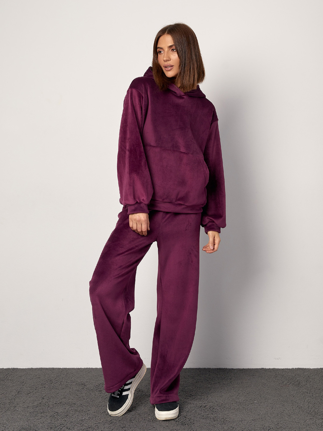 Повсякденний костюм ISSA Plus модель 14874_темно_бордовый Фото