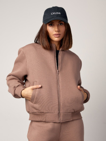 Повседневный костюм ISSA Plus модель 14875_коричневый Повседневный костюм ISSA Plus модель 14875_коричневый Фото