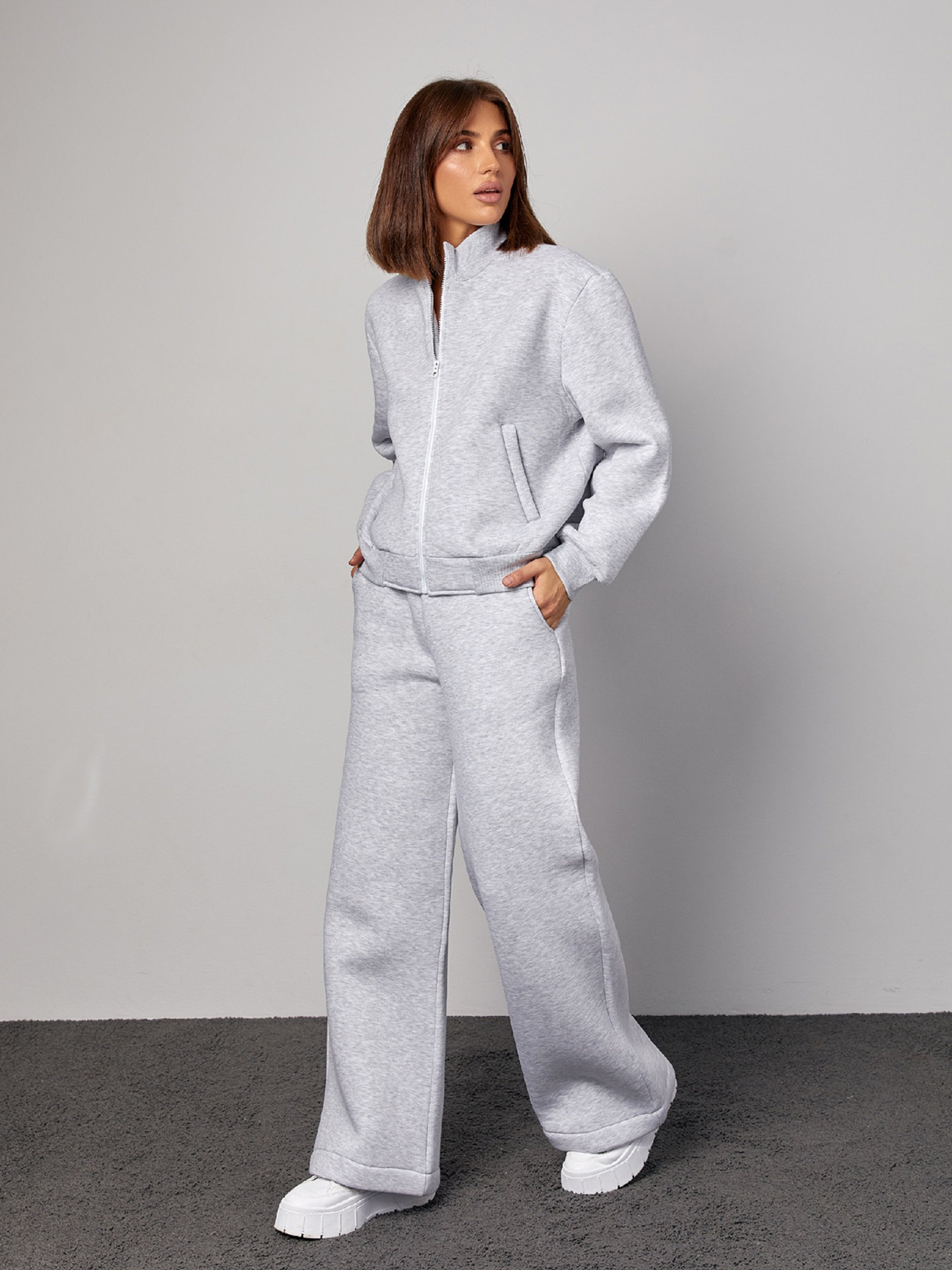 Костюм ISSA Plus модель 14875_светло_серый Фото