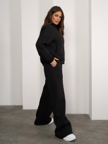 Повседневный костюм ISSA Plus модель 14875_черный Повседневный костюм ISSA Plus модель 14875_черный Фото