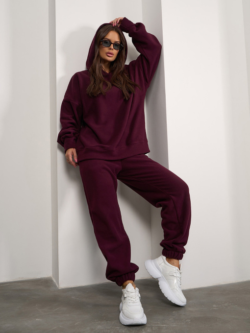 Повсякденний костюм ISSA Plus модель 14876_бордовый Фото