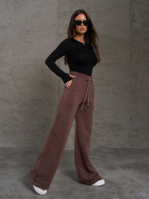 Брюки палаццо ISSA Plus модель 14905_коричневый Фото