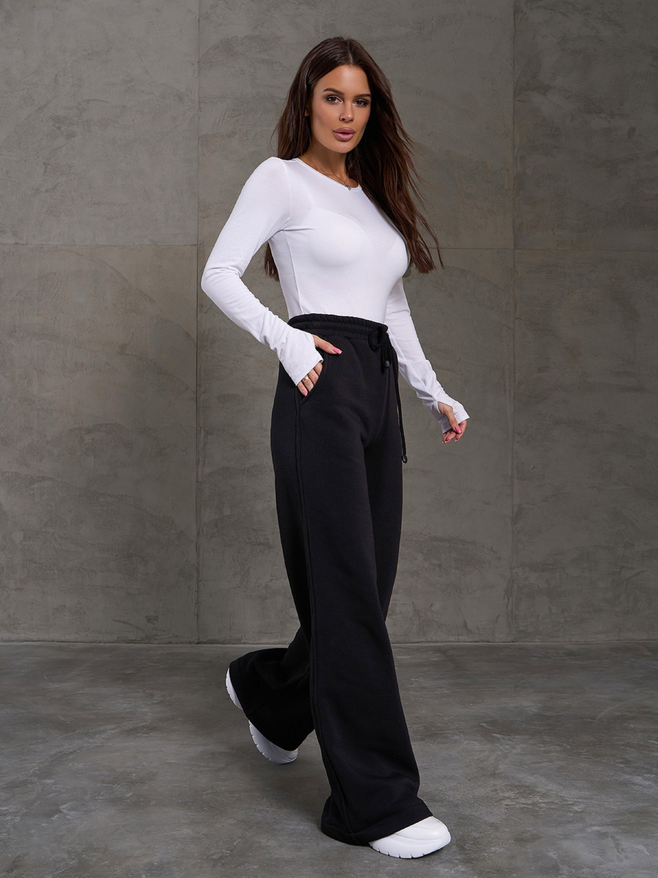 Брюки палаццо ISSA Plus модель 14905_черный Фото