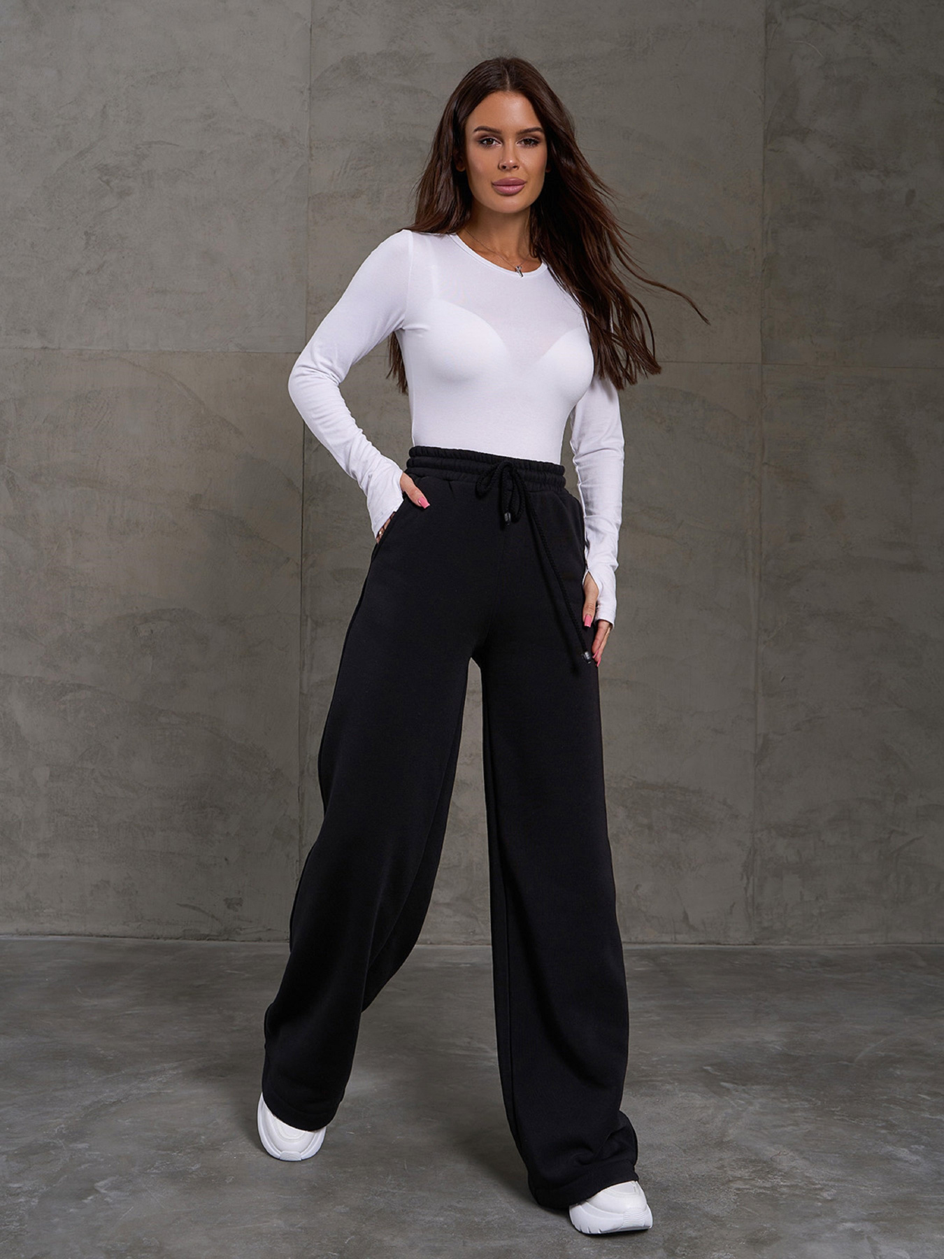 Брюки палаццо ISSA Plus модель 14905_черный Фото