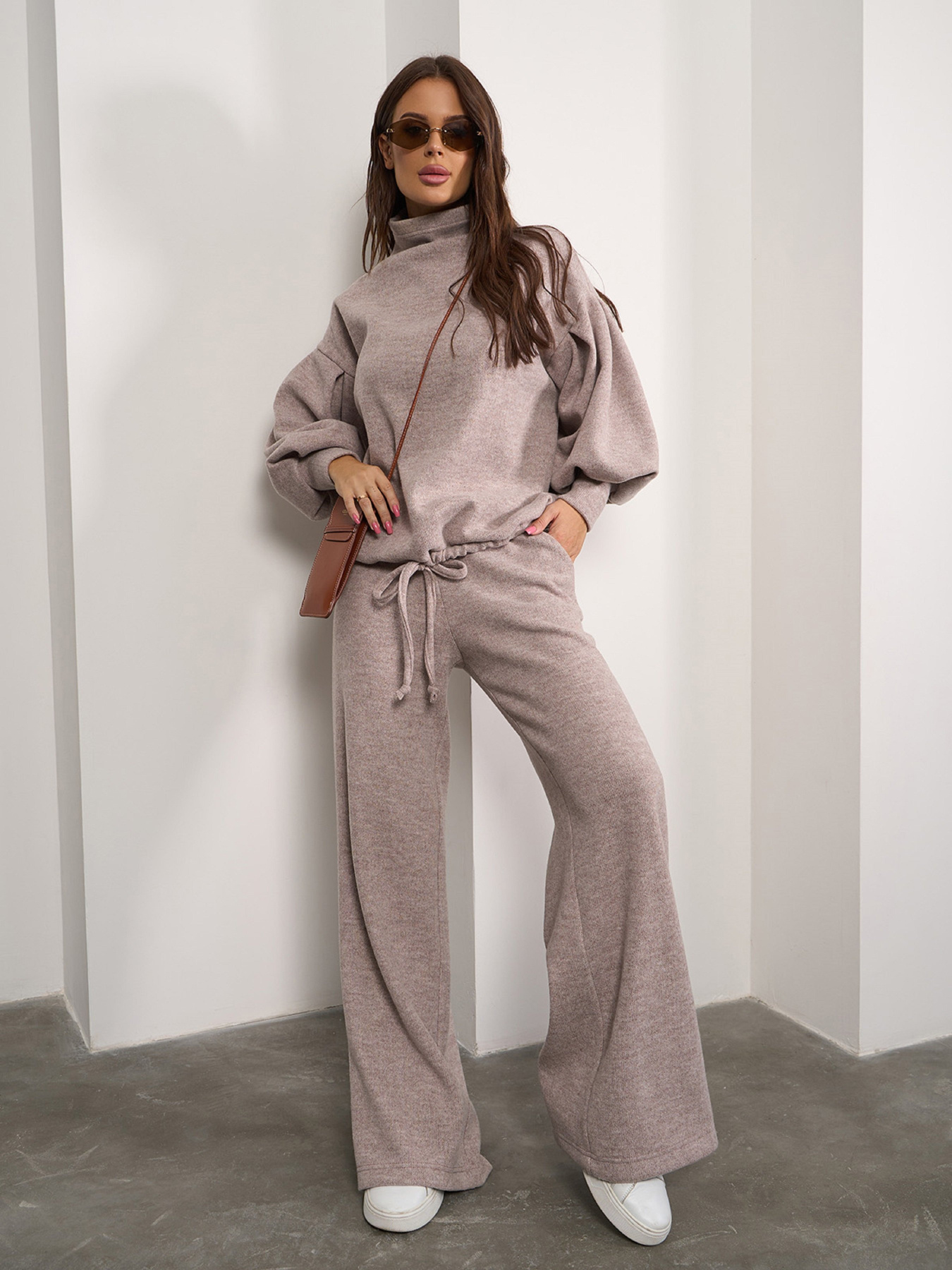 Костюм ISSA Plus модель SA-572_коричневый Фото