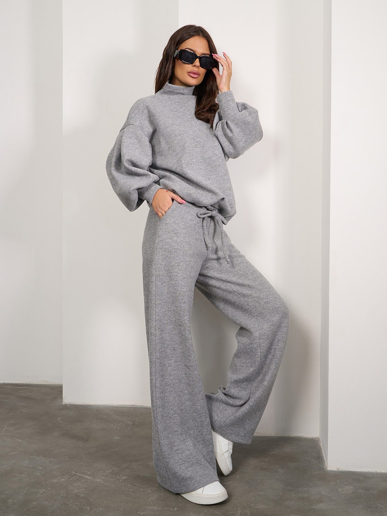 Повседневный костюм ISSA Plus модель SA-572_серый Фото