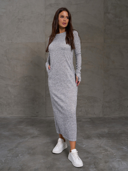 Платье макси ISSA Plus модель 11217_светло_серый Фото