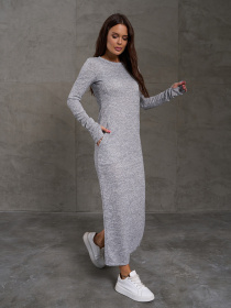 Платье макси ISSA Plus модель 11217_светло_серый Фото