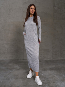 Платье макси ISSA Plus модель 11217_светло_серый Фото