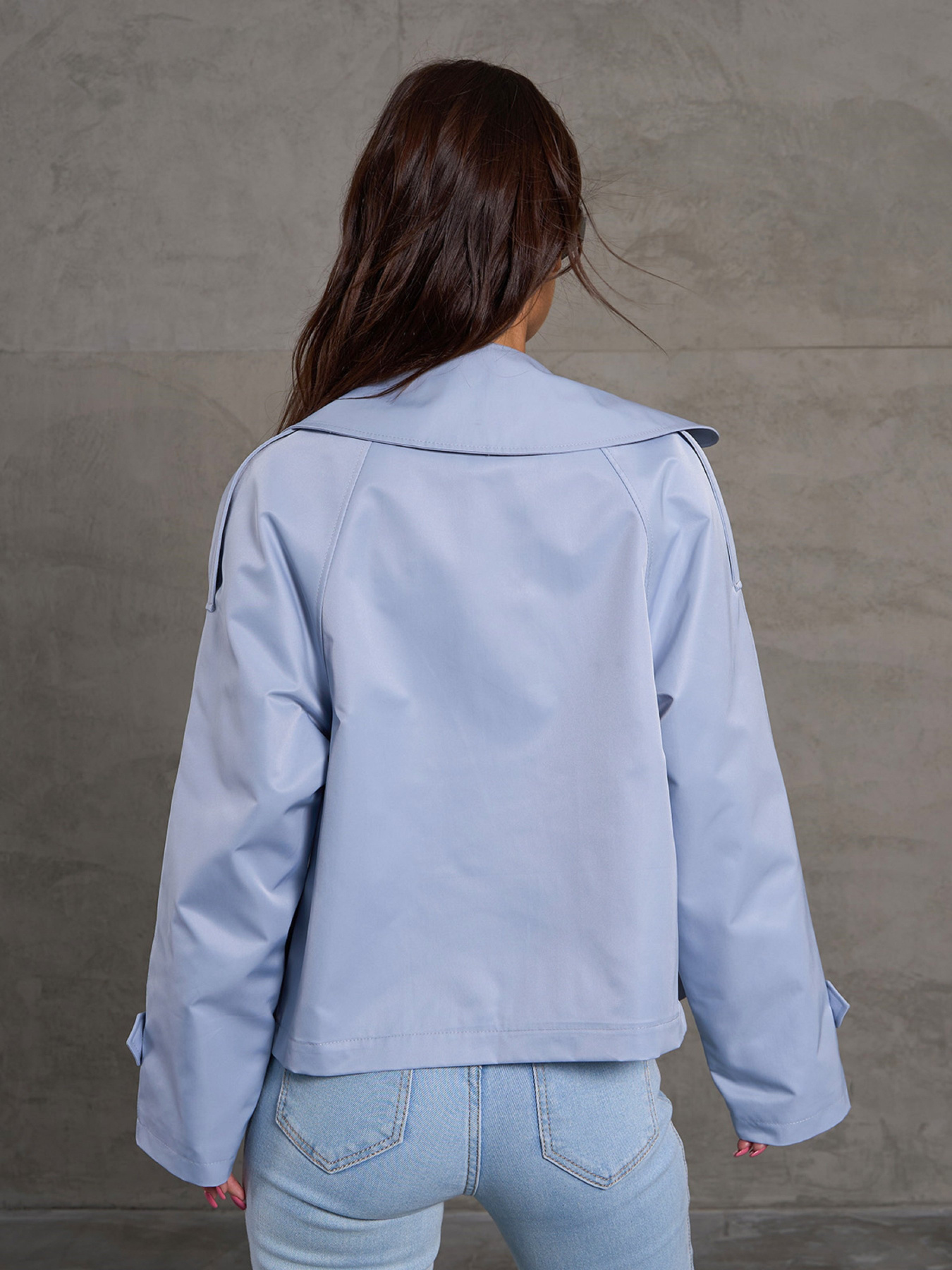 Тренч ISSA Plus модель 14881_голубой Фото